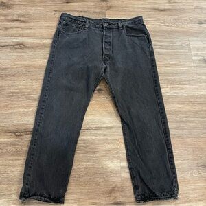 Vtg Levi’s 501 Black Jeans 38x26 Grunge Classic Streetwear Y2K 90s ALTERED